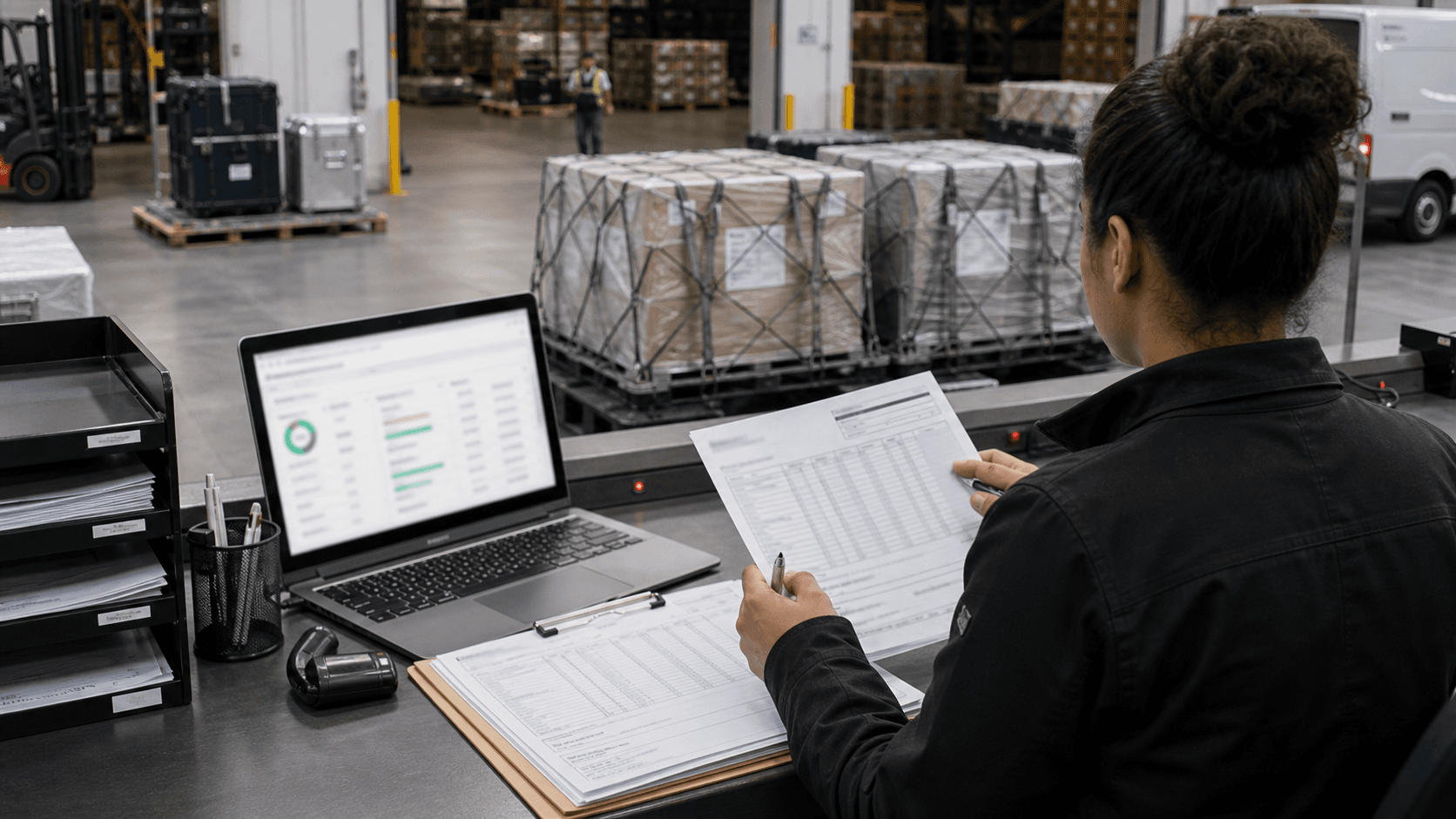 Documentation support and freight desk coordination for cargo movement